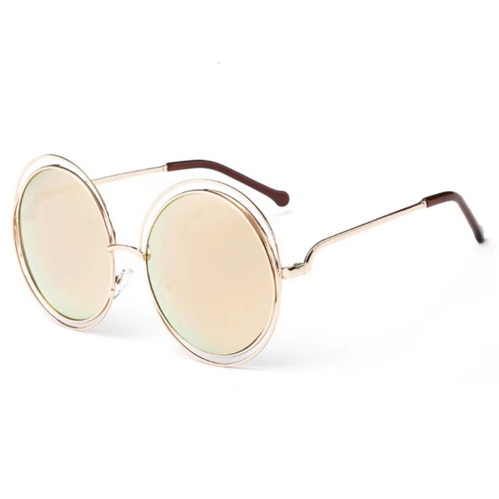 Women's Large Frame Round Sun Glasses