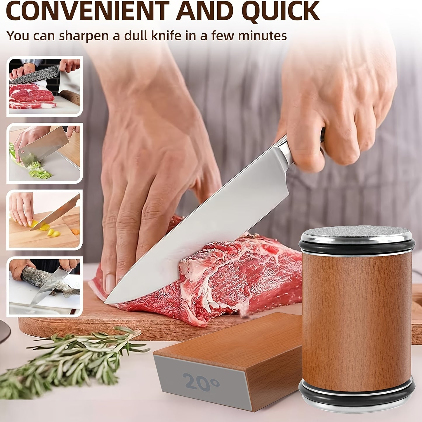 Dual-Grind Rolling Knife Sharpener,