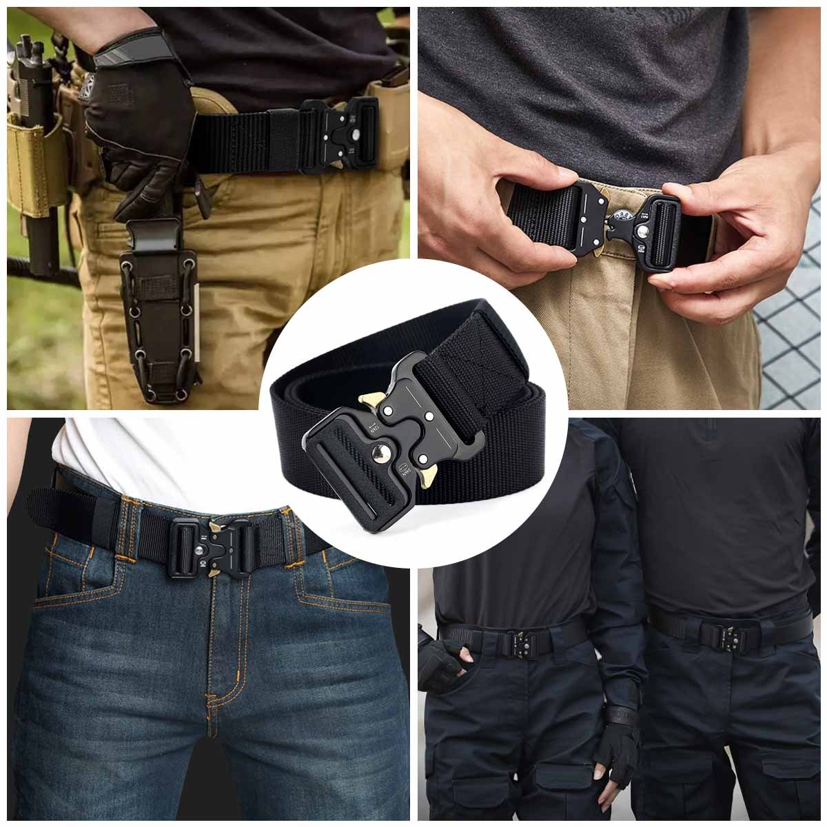 Men's Stylish Adjustable Belt With Metal Buckle