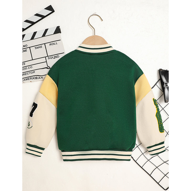 Toddler/Boy's Trendy Embroidery Baseball Sports Coat