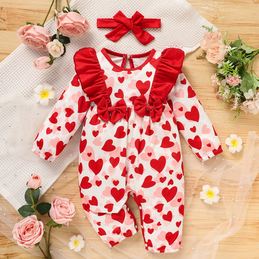 Baby Romper/Heart Print
