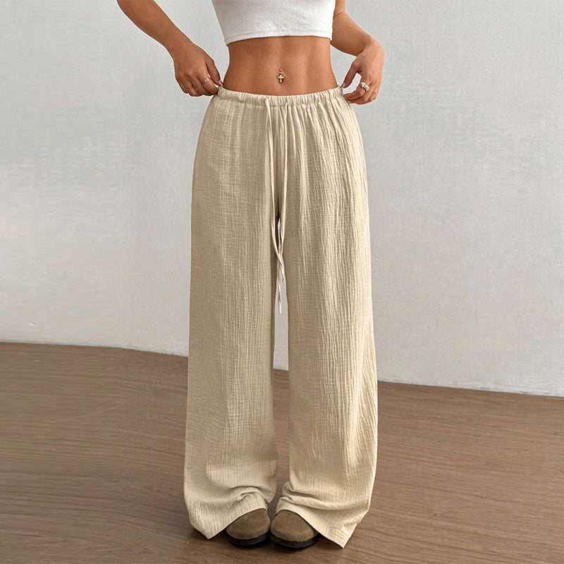 Plus Size Women's High-Waisted Wide Leg Pants \