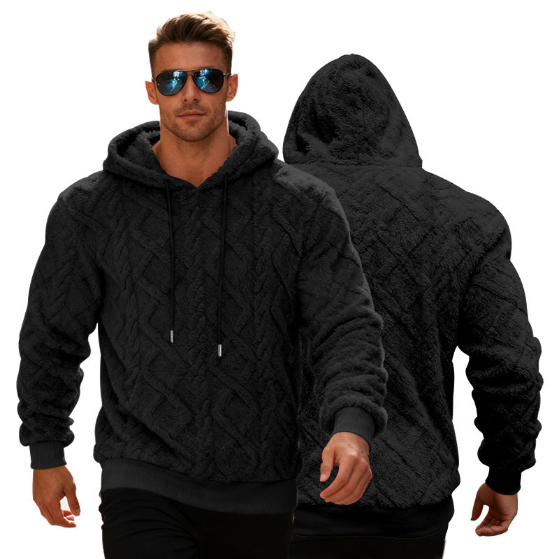 Men's Plush Hooded Sweatshirt