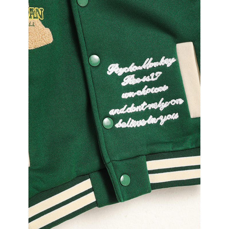 Toddler/Boy's Trendy Embroidery Baseball Sports Coat