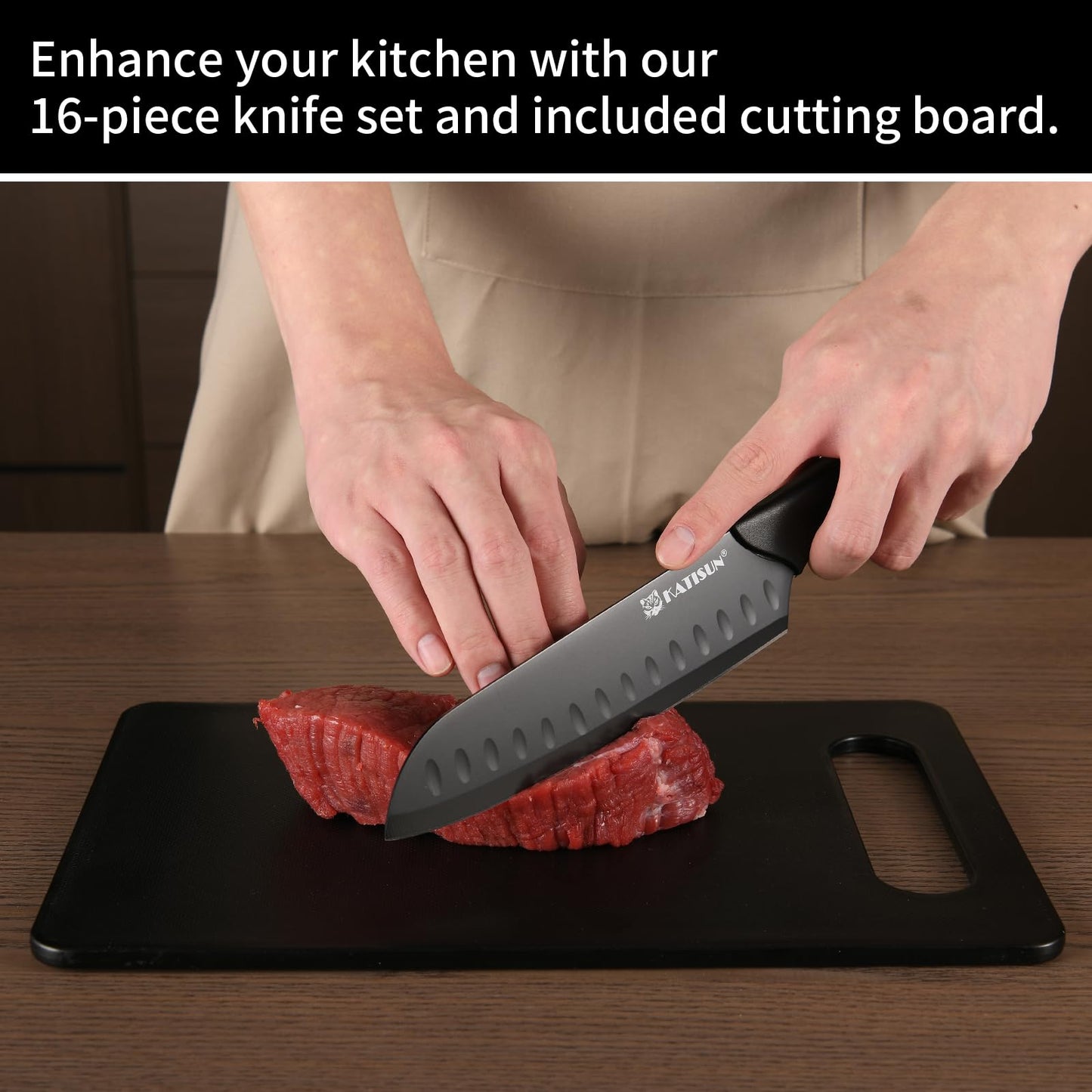 16 Pieces Kitchen Knife Set