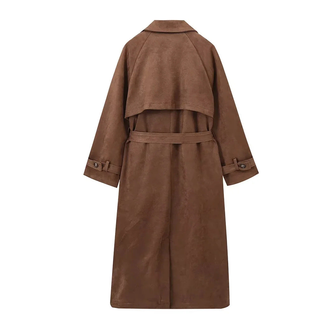 European & American Style Women's Lapel Trench Coat