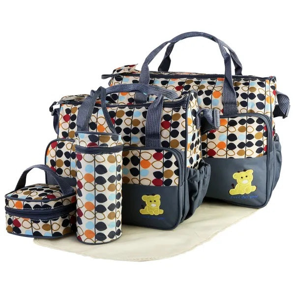 5PCS Baby Nappy Diaper Bags