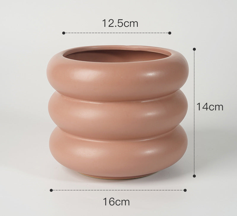 Morandi Round Ceramic Flower Vase