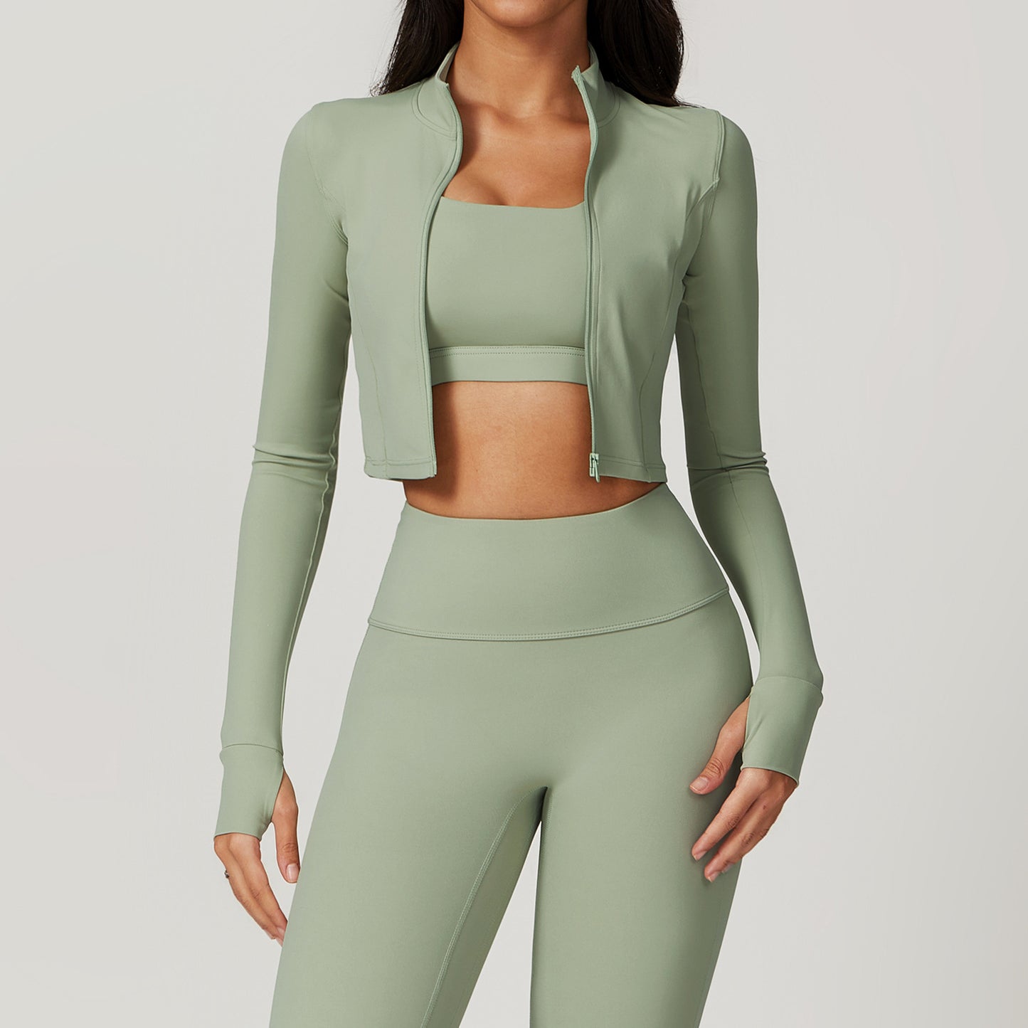 Slim-Fit Fitness Long-Sleeve Jacket Quick-Dry Yoga Wear