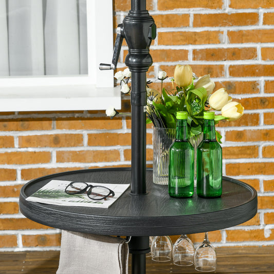 Umbrella Table Tray with Wine Glass Holder
