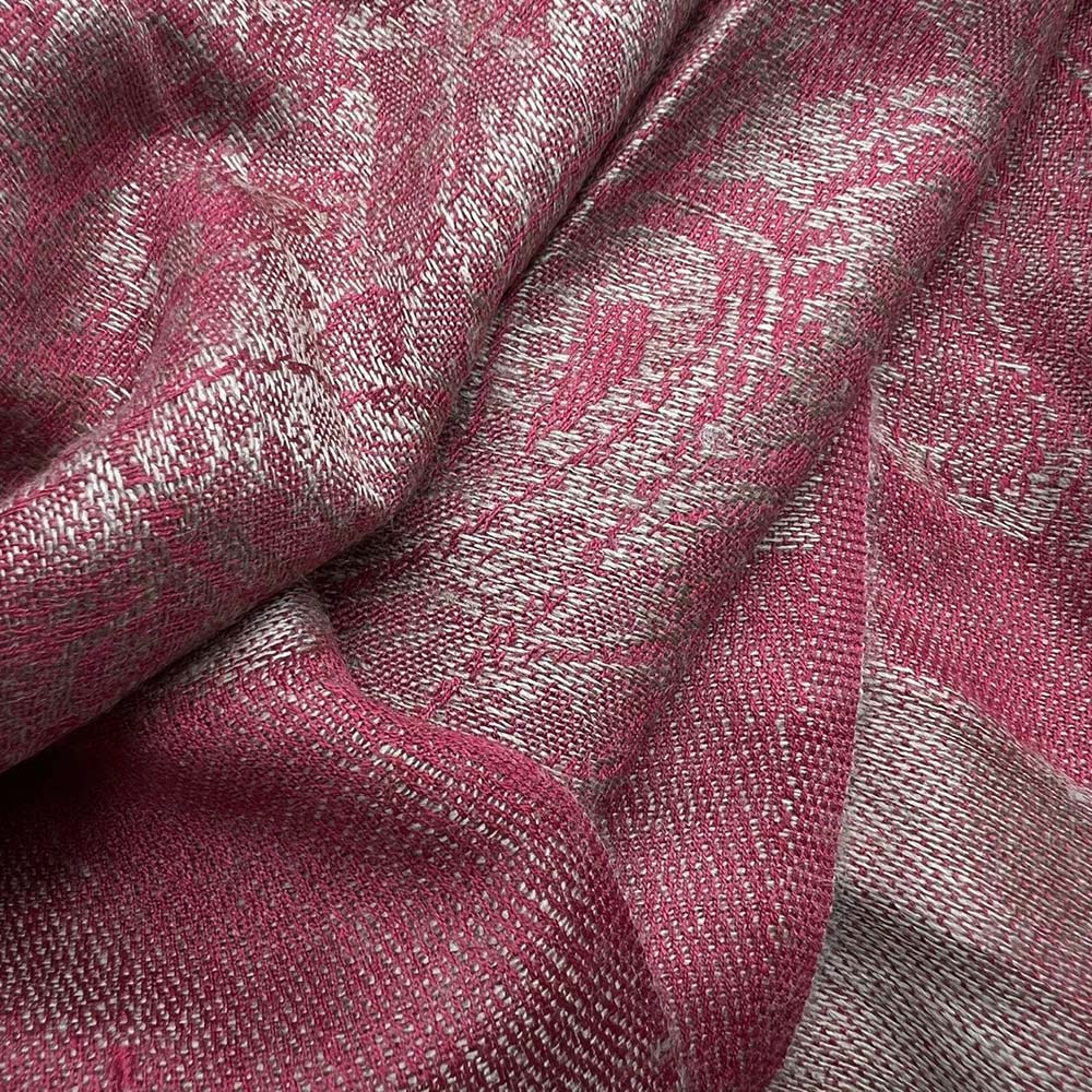 Red Luxurious Jacquard Weave Heavyweight Red Jacquard Scarf