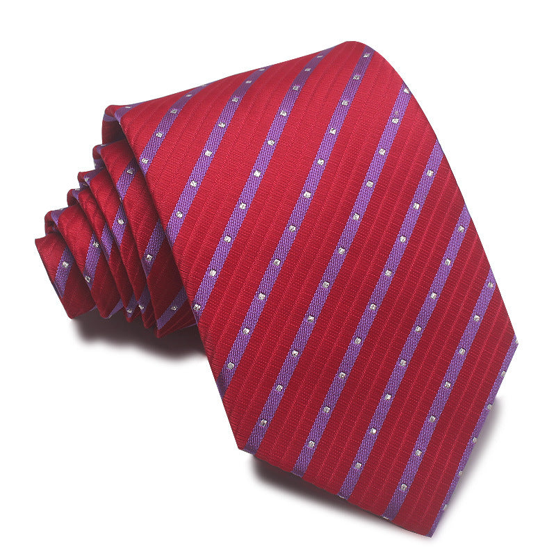 Men's Polyester Jacquard Striped Tie