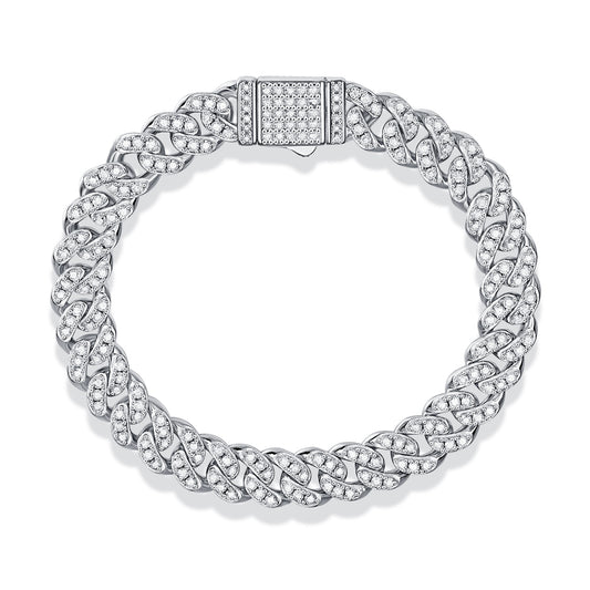 The Light Of Faith - Luxury Fashion - Diamond/ Silver Bracelet