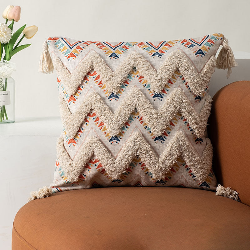 Tasseled Tufted Throw Pillows