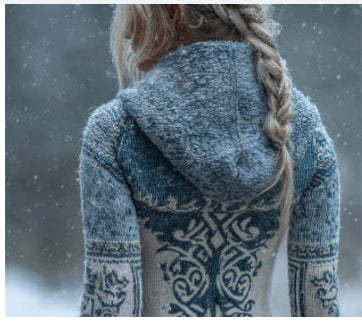 Women's Knitted Cardigan With A Round Neckline