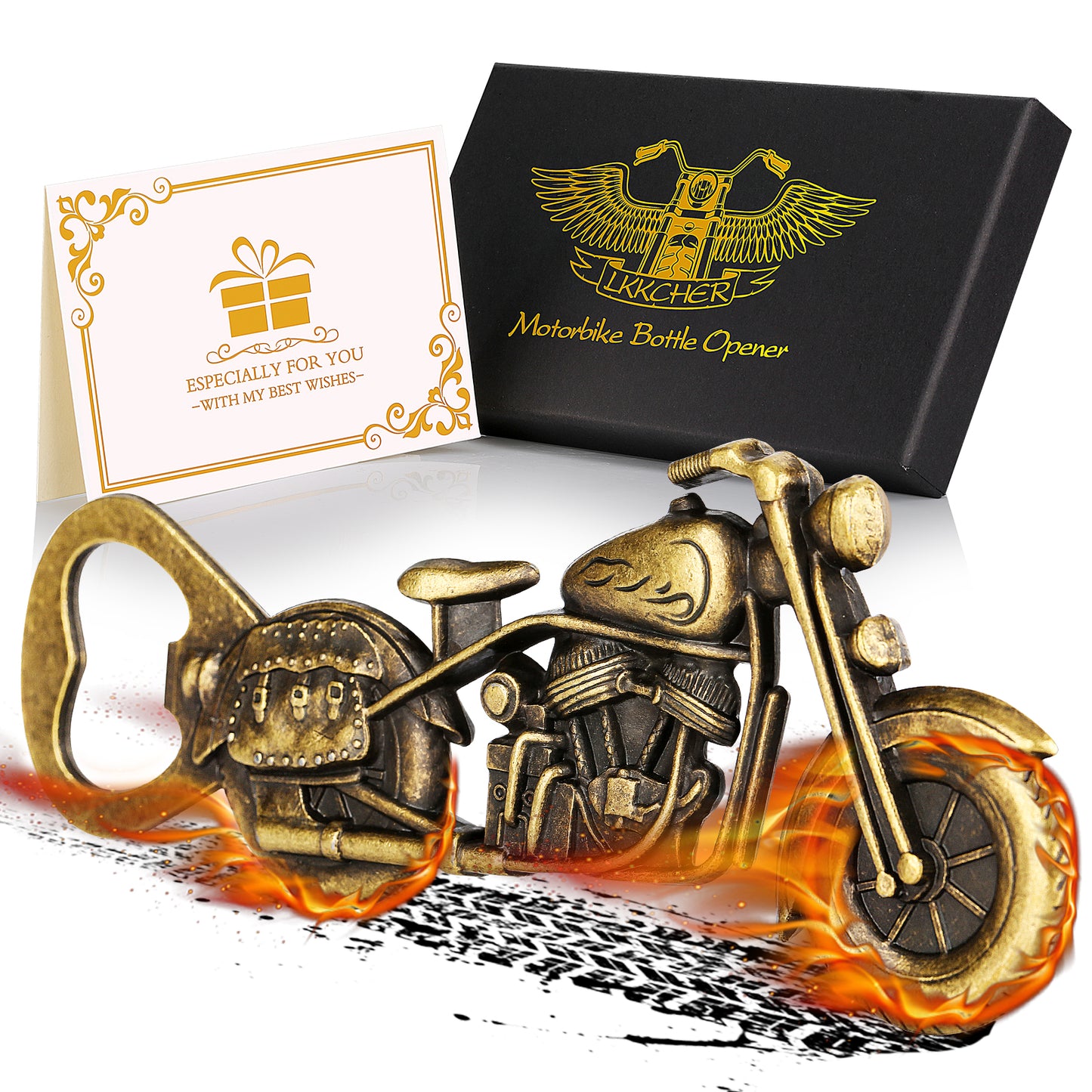 Old Style Motorcycle Beer Bottle Opener