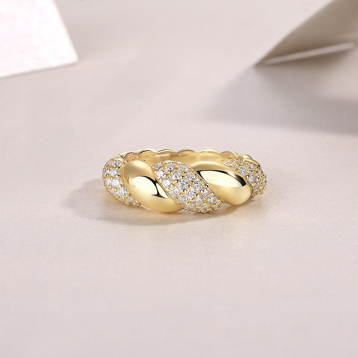 Tengman - Jewelry Accessory Set/Sterling Silver & Gold-plated Diamond