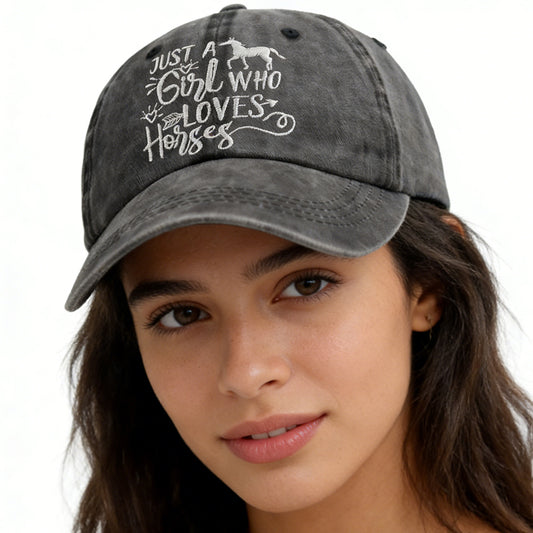 Girl Who Loves Horses Hat