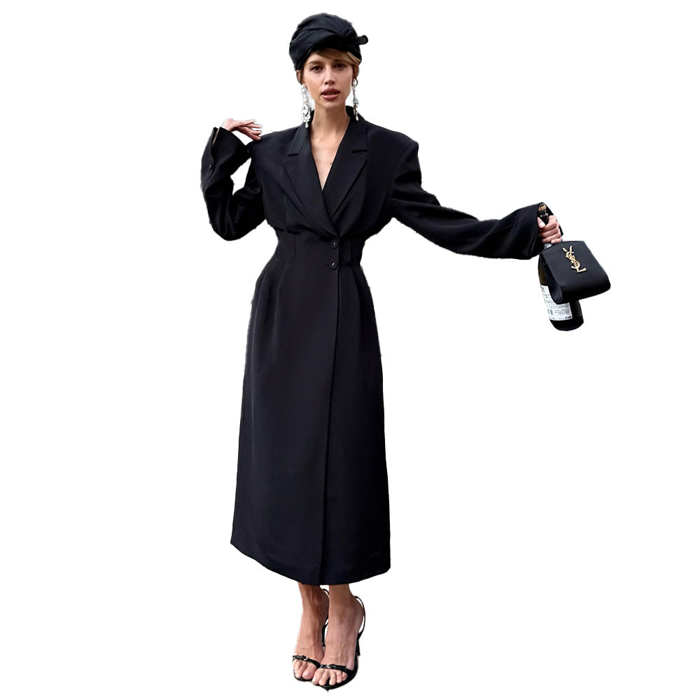 Autumn & Winter Women's Fitted & Lengthened Blazer With Defined Waist