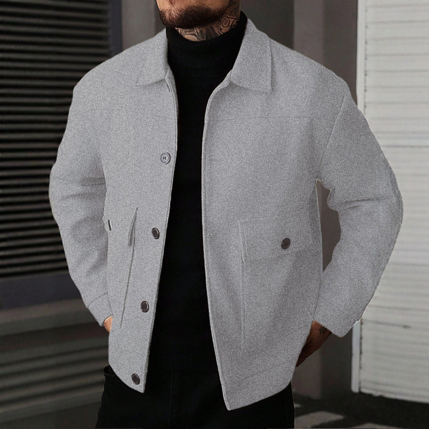 Men's Lapel Workwear Jacket Workwear