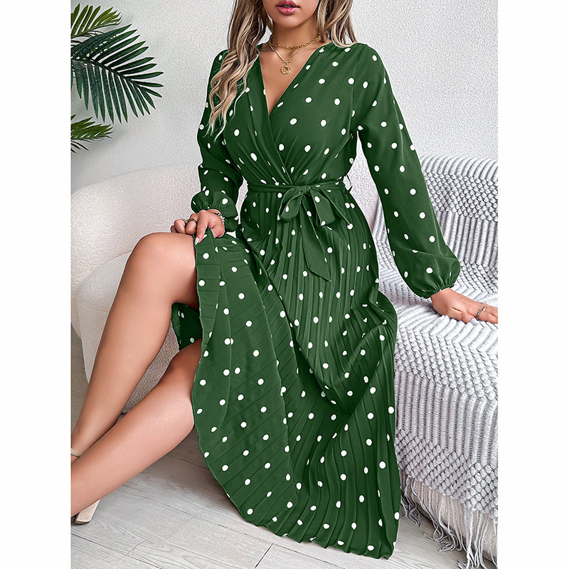 Women's Polka Dot Maxi Dress
