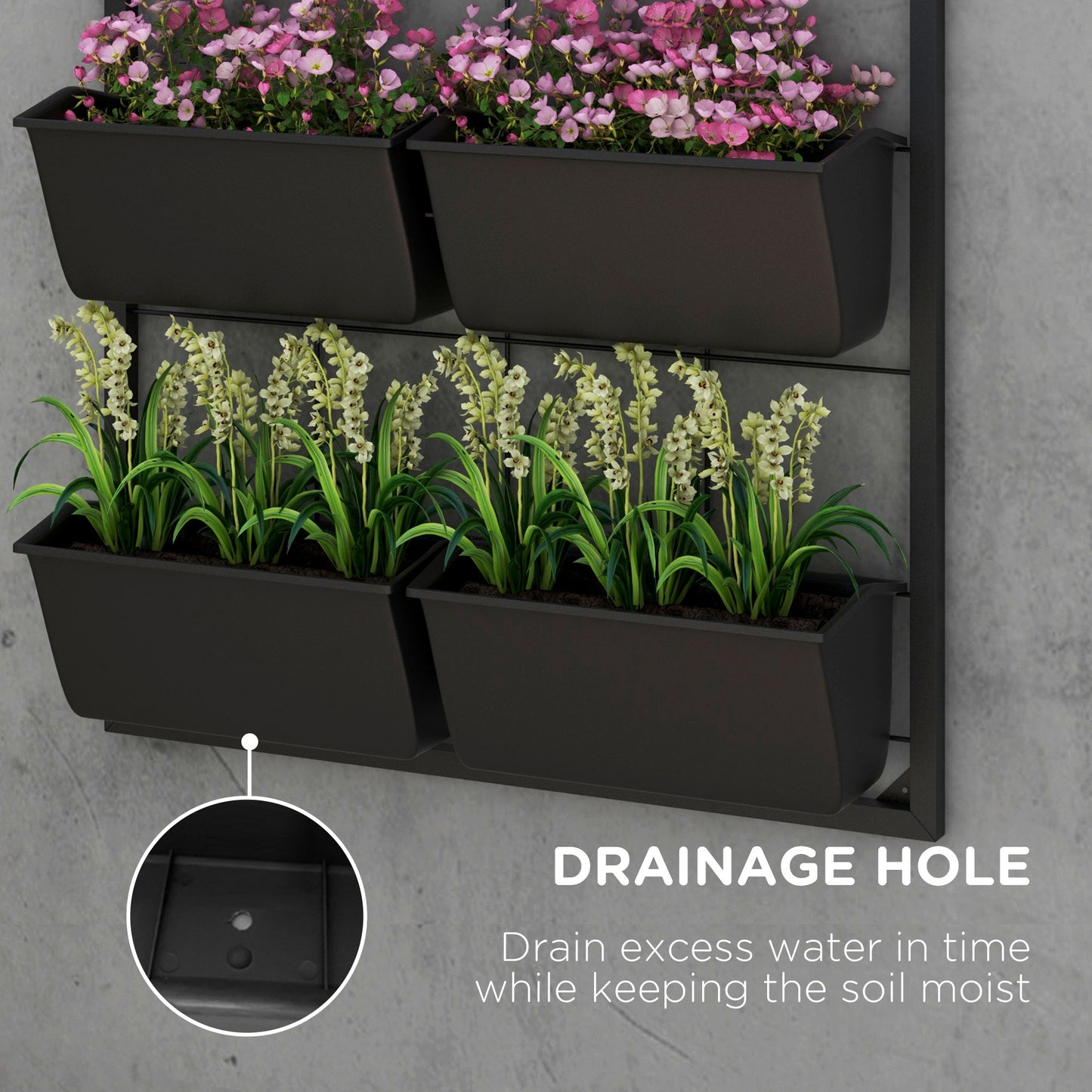 3-Tier Hanging Planter with 6 Pots for Indoor and Outdoor Use