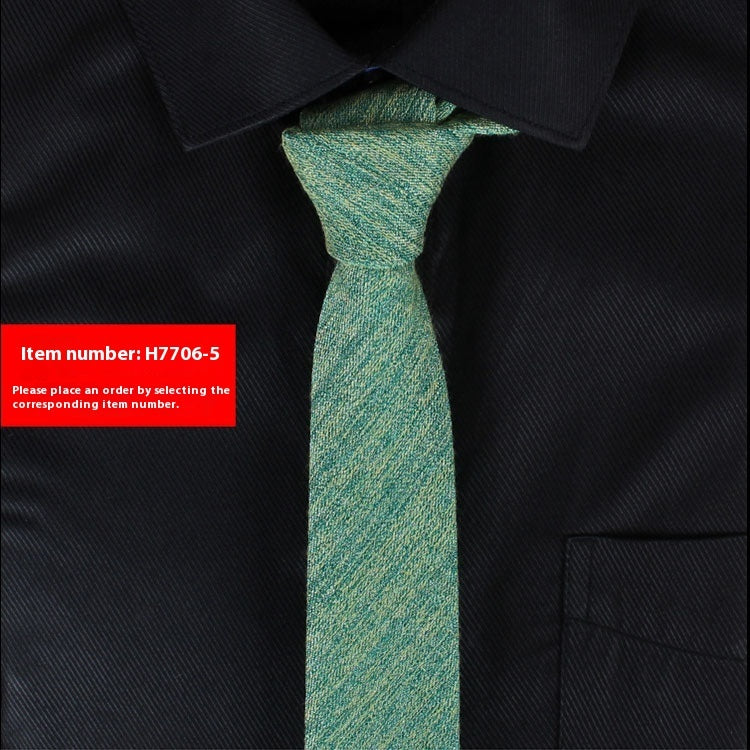Men's Business Korean Solid Colour Tie