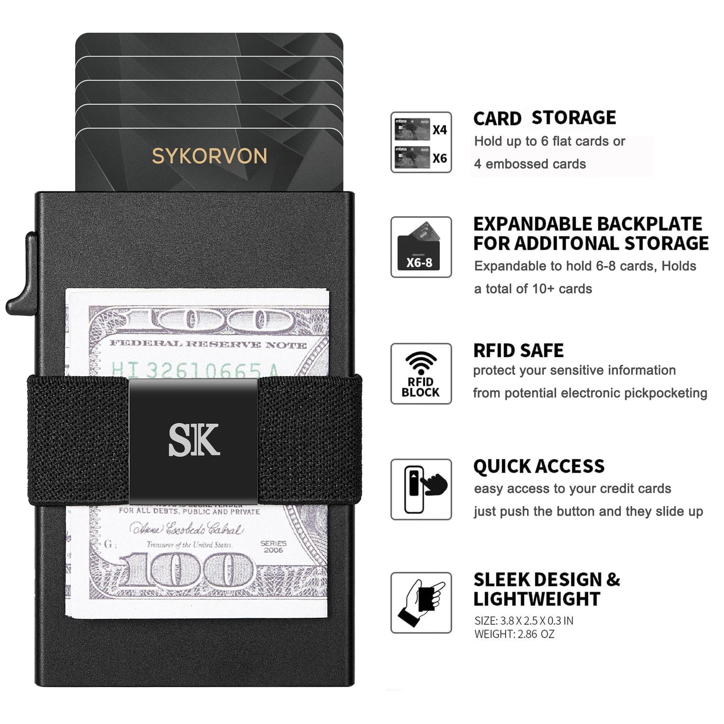 Aluminum Slim Metal Wallet
