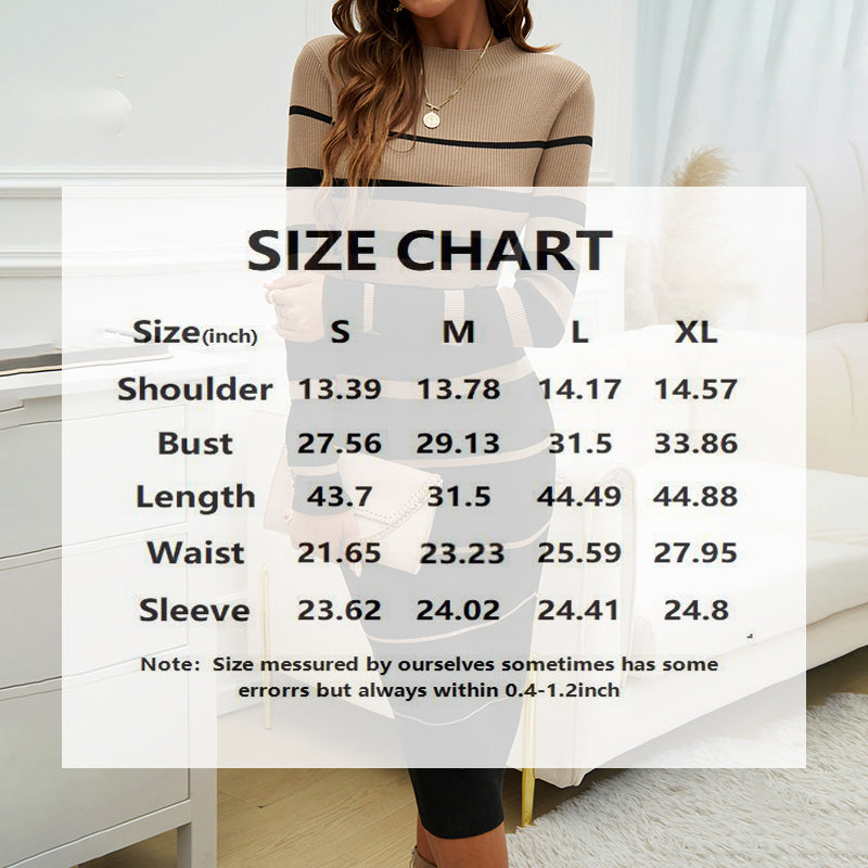 Women's Long Sleeve Bodycon Sweater Dress