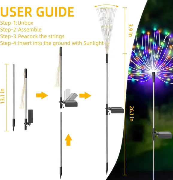 Outdoor Solar Lights, 4 Pack Solar Garden Light With Bigger Lily Flowers