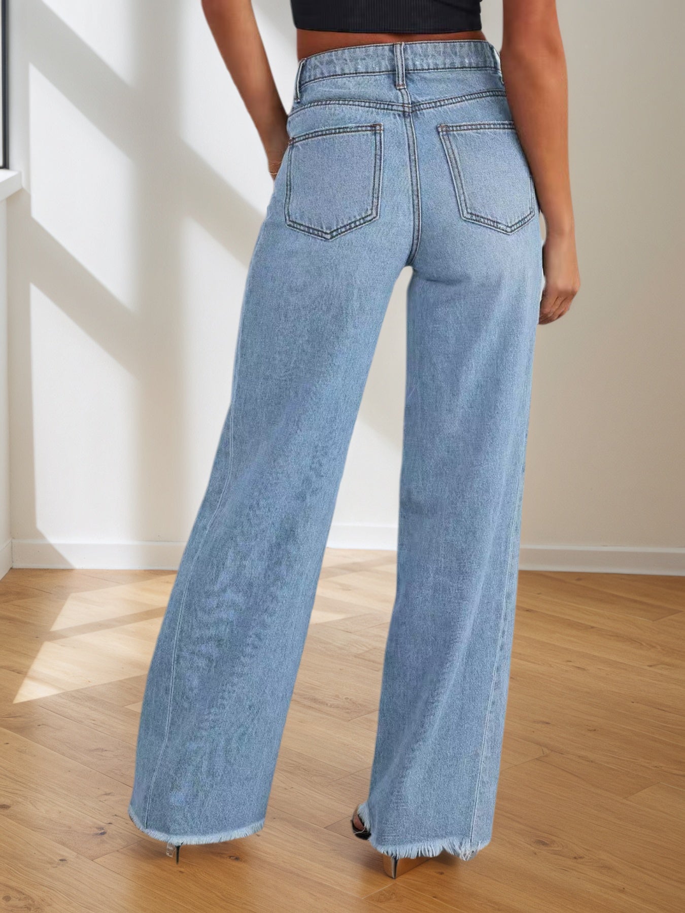 Denim Wide Leg Pants
