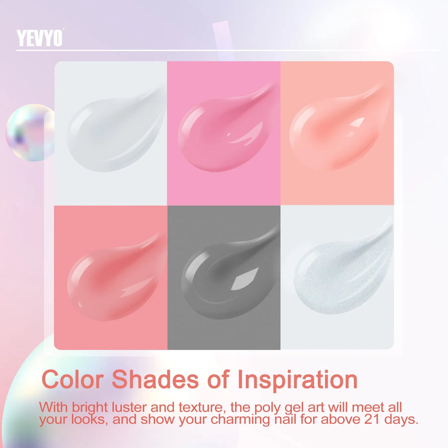 6 PCS Poly Gel Nail Kit With UV Lamp