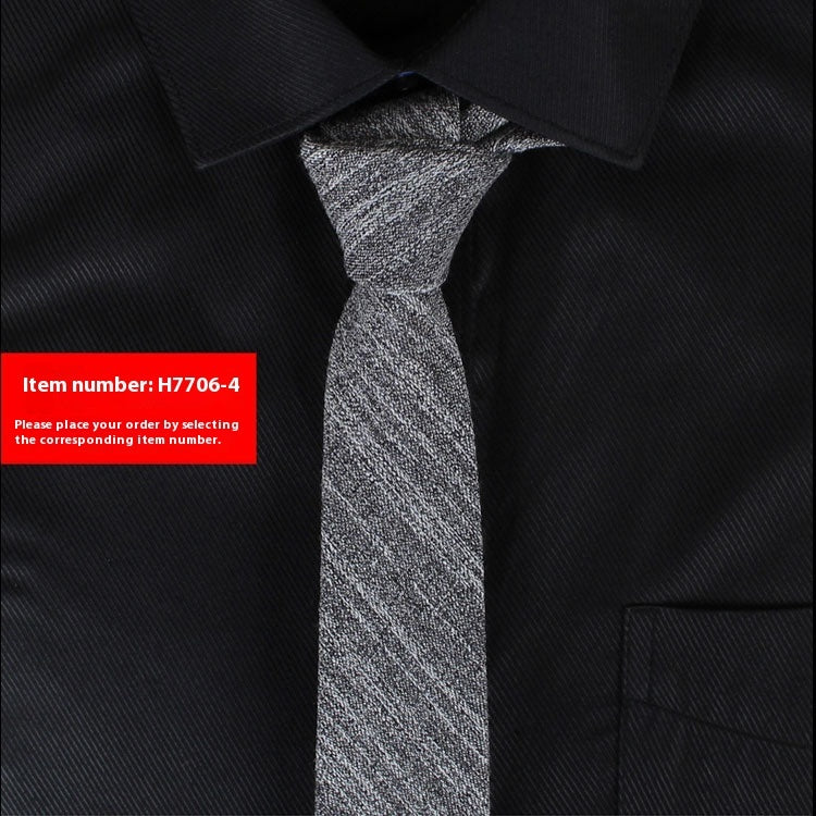 Men's Business Korean Solid Colour Tie