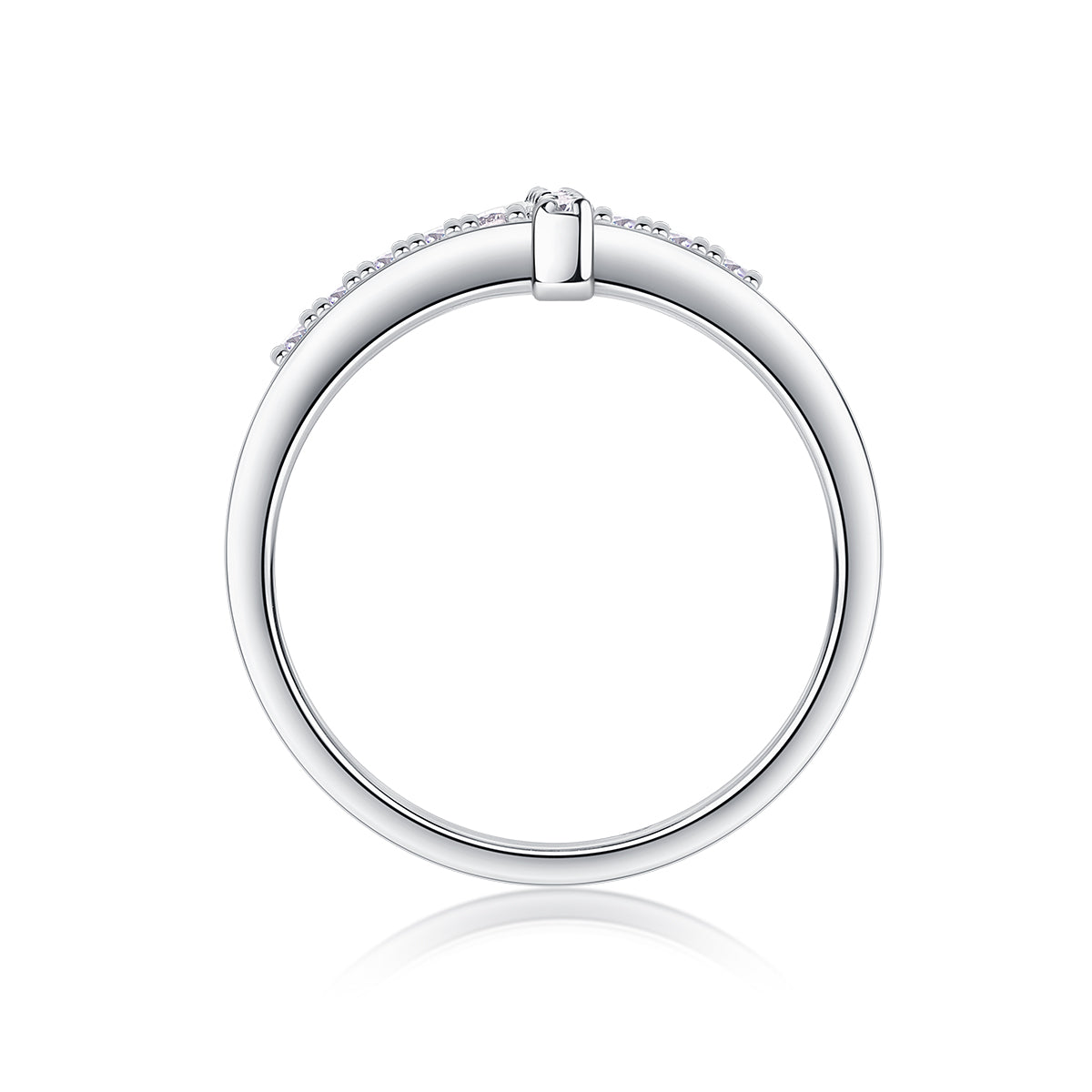 Holy Light Cross - Jewelry Piece Set/Sterling Silver & Platinum-plated Diamond