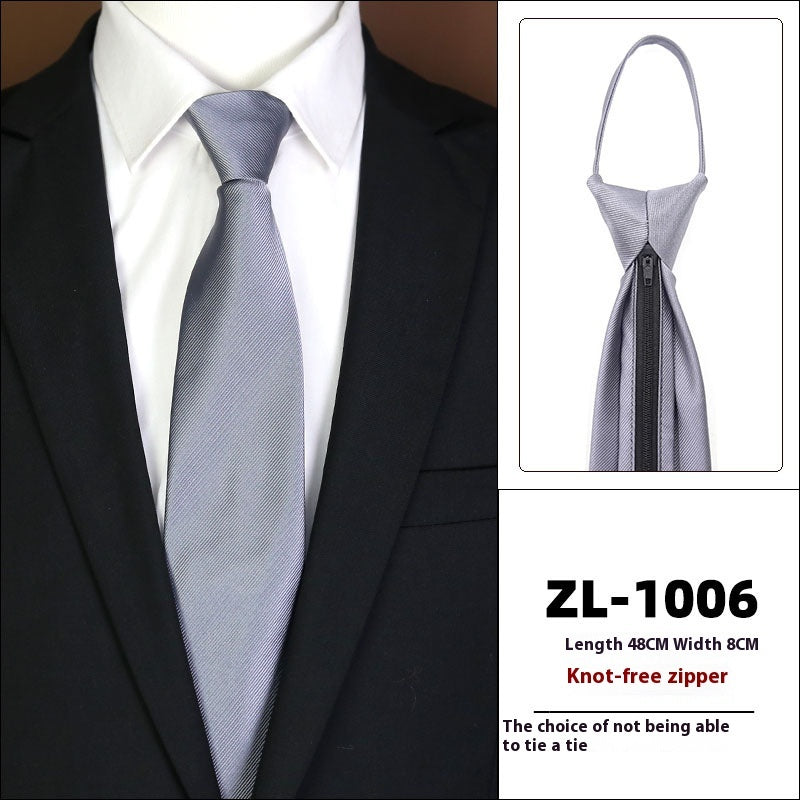 Men's Formal Business Zipper Tie
