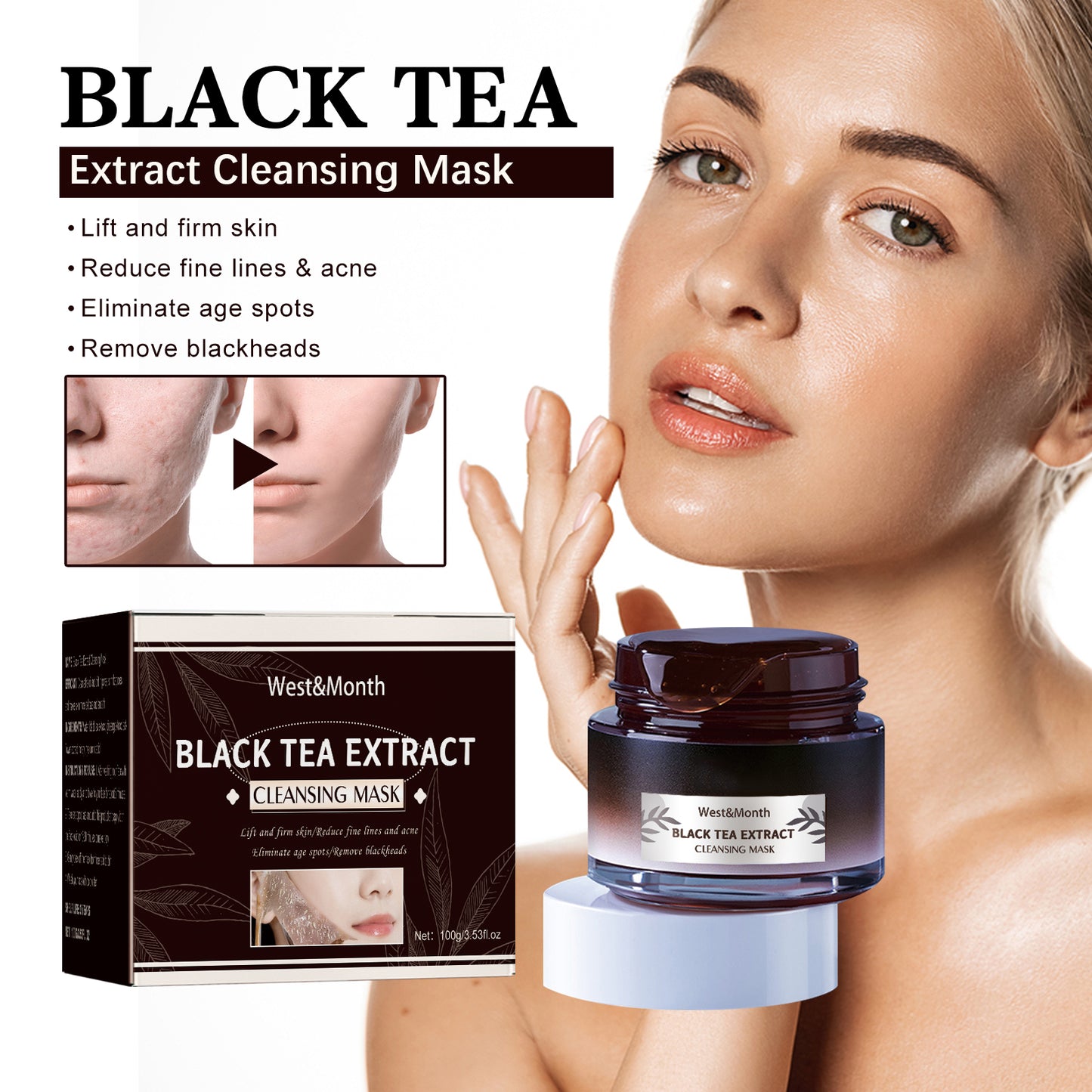 Black Tea Extract Cleasing Mask For Deep Cleansing