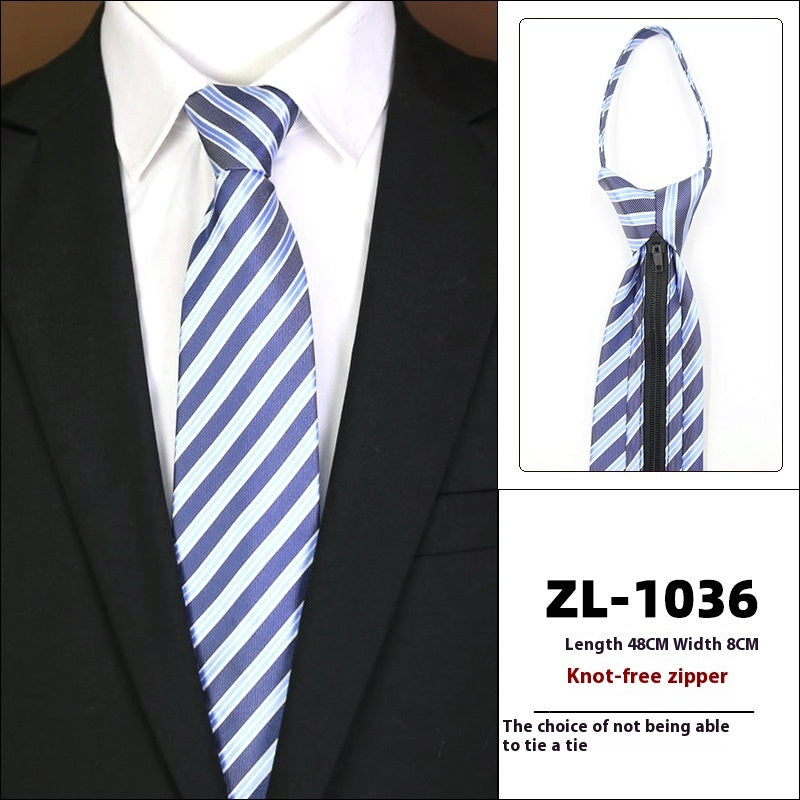 Men's Formal Business Zipper Tie