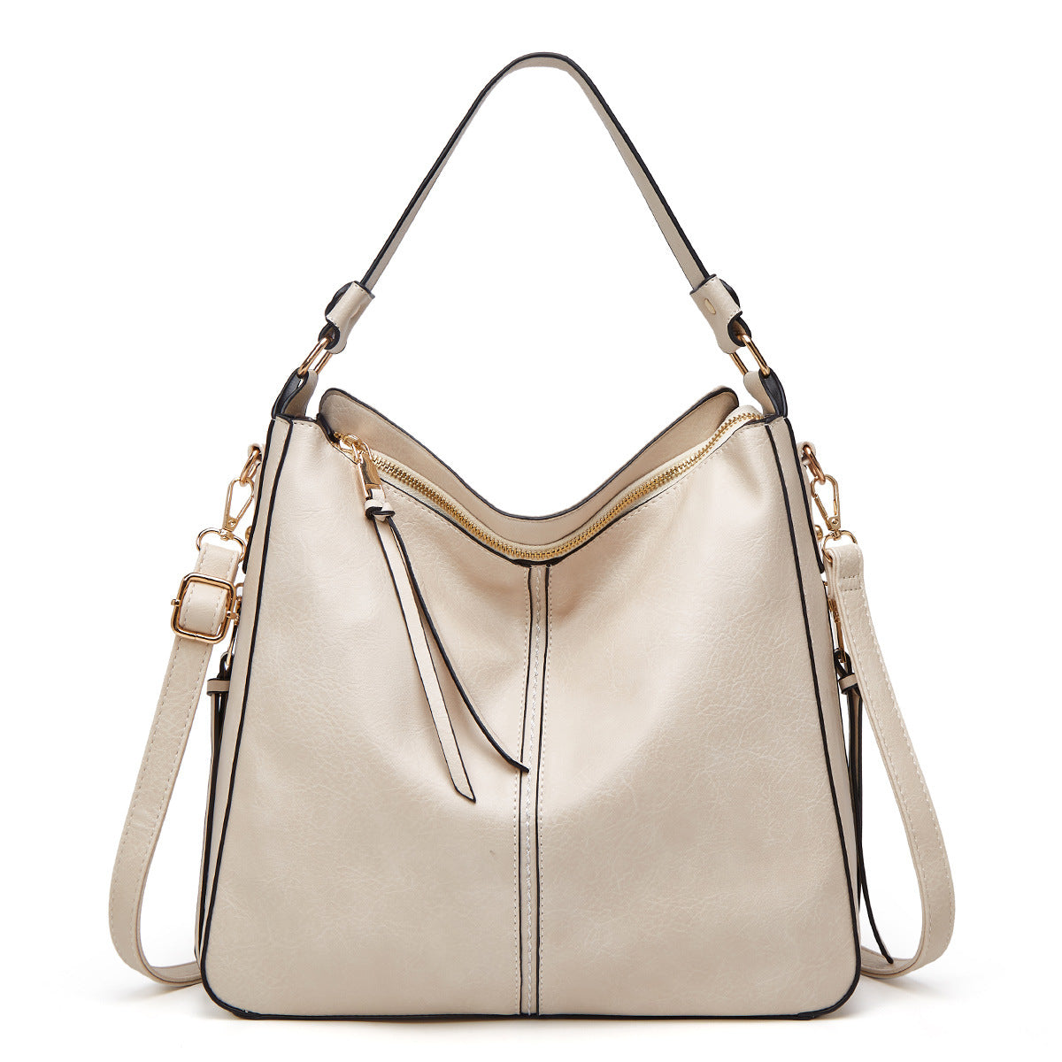 Women's Hobos Zipper Bucket Bags With Adjustable Shoulder-strap